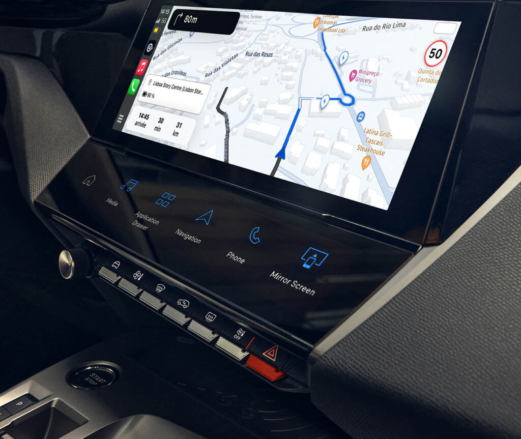 Peugeot 308 restyling 2026 sistema multimedia